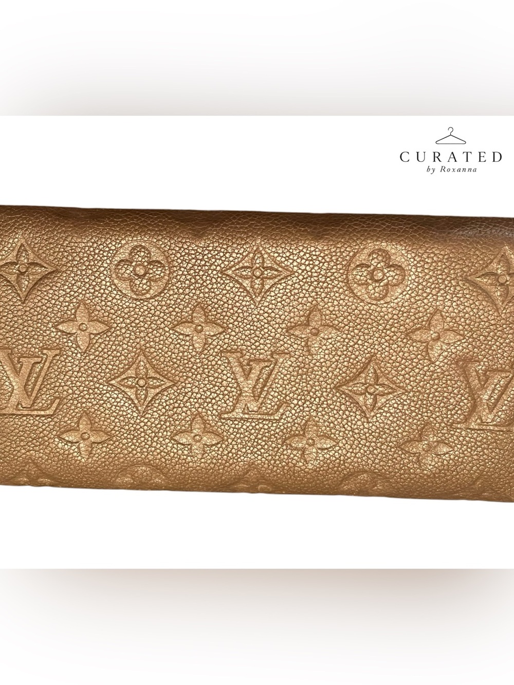 Louis Vuitton Monogram Empreinte Sarah Wallet Taupe + COA & Box - Picture 5 of 15